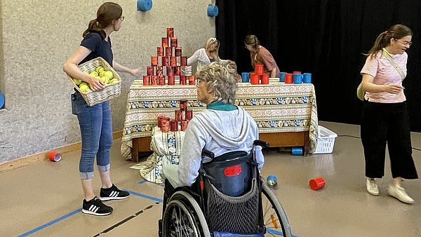 Jubiläumswoche Jahrmarkt mit den Bewohnerinnen und Bewohnern