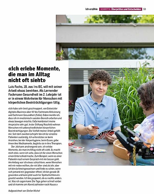 Luis Fuchs FaGe-Ausbildung Stiftung Rossfeld