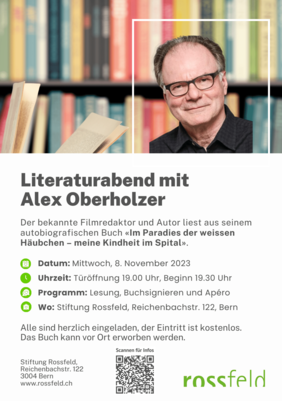 Flyer Literaturabend mit Alex Oberholzer