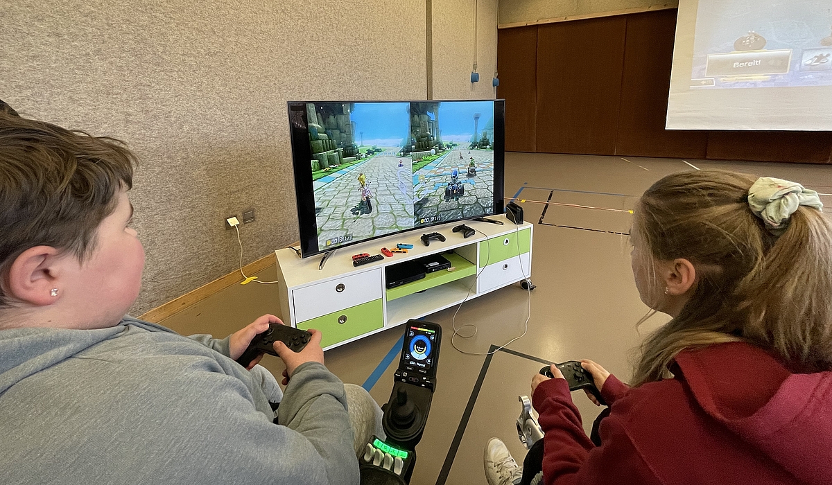 Teilnehmende am gamen am Anlass Gaming im Rossfeld