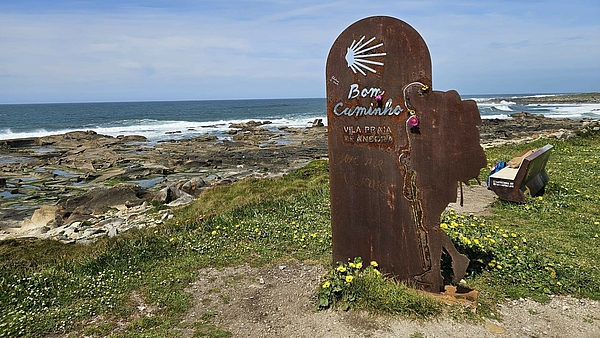 Pilgerin auf dem Camino portugues