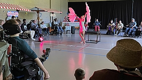 Jubiläumswoche Jahrmarkt mit den Bewohnerinnen und Bewohnern