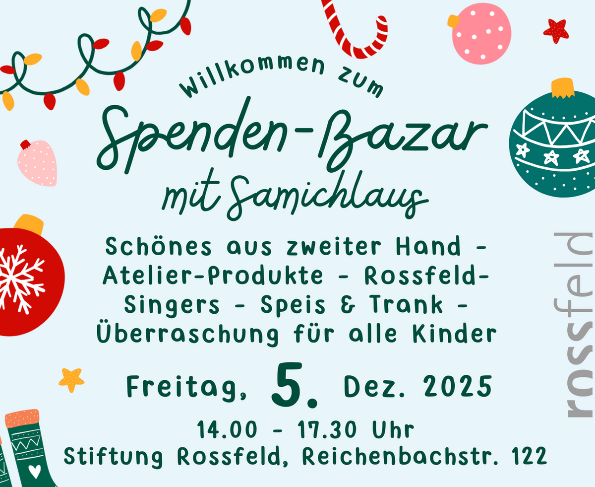 Flyer Spenden-Bazar mit Samichlaus vom 5.12.25