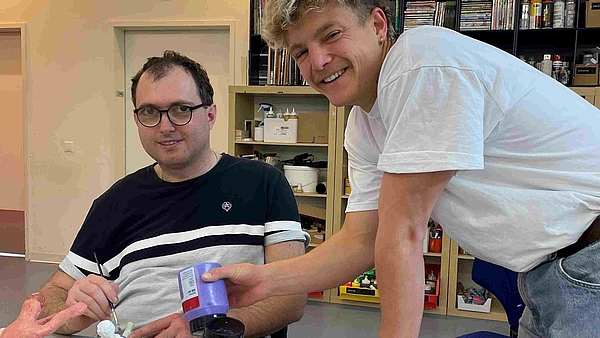 Freiwilliger Mitarbeiter im Einsatz